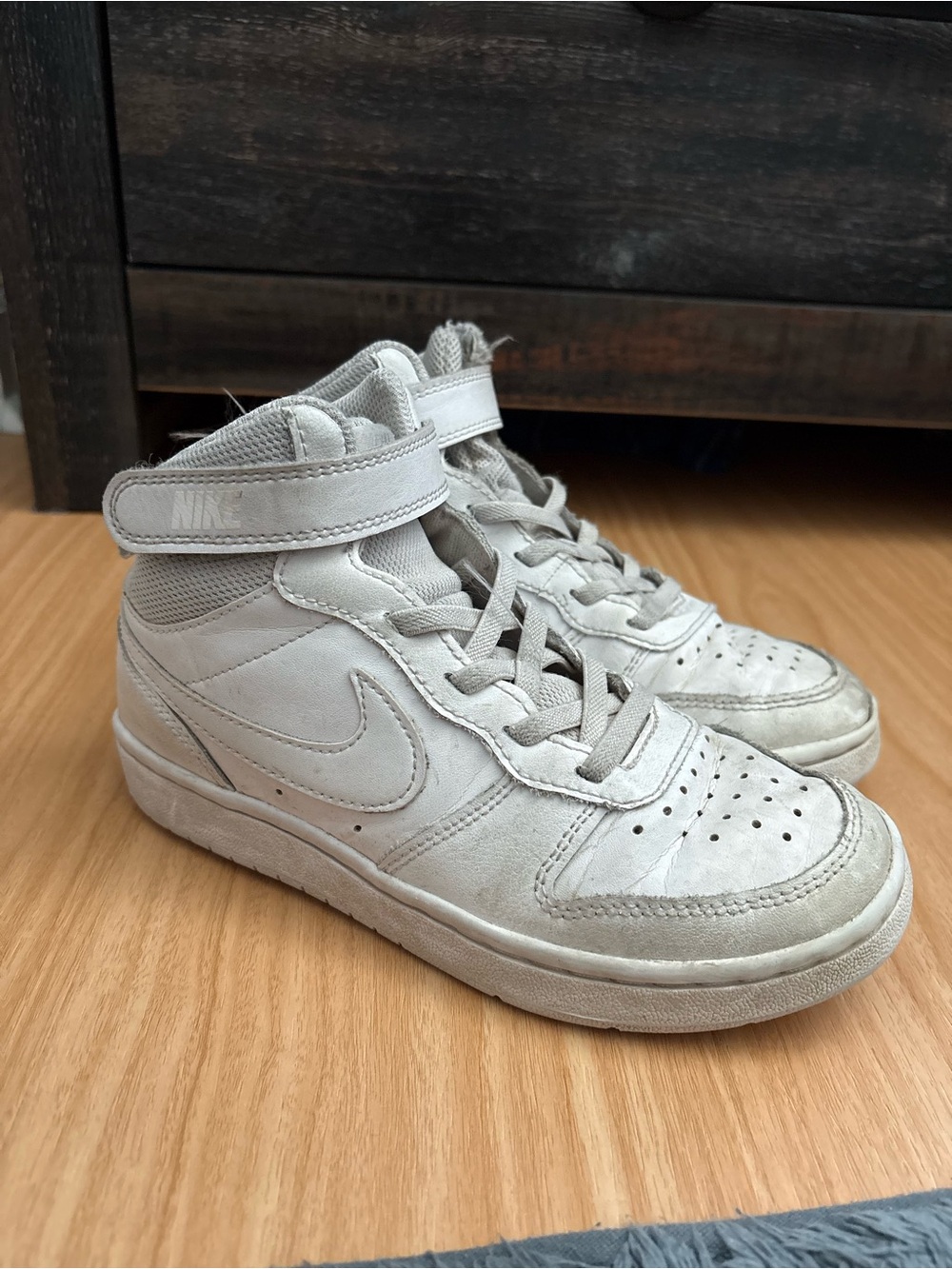 Nike Kids' Light Gray High-Top Sneakers